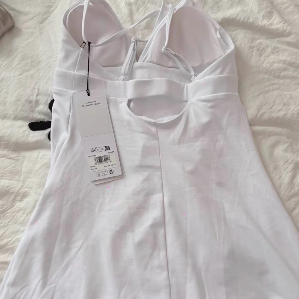 ALO Yoga White Strappy Slip Chemise